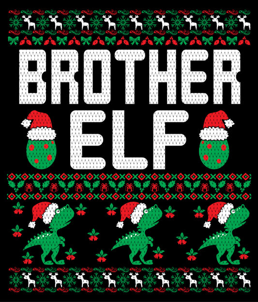 Brother Elf Ugly Christmas Sweater Party Ready To Press DTF Transfer