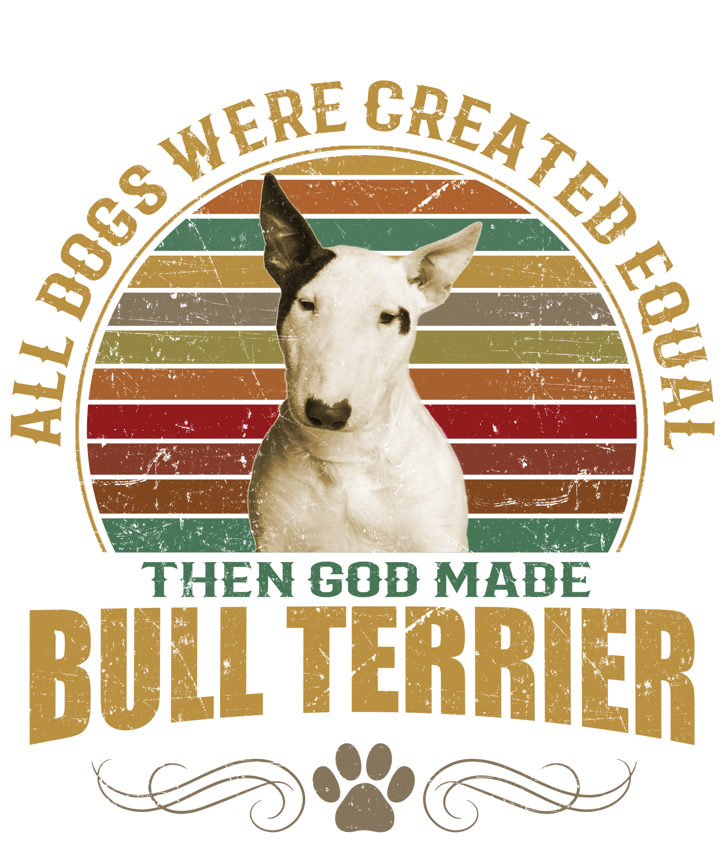 Bull Terrier Dog Lover Unisex Men’s T-Shirt Ready To Press DTF Transfer