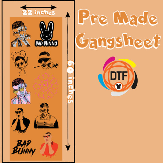 Bunny Vibes Crew Premade DTF Gangsheet