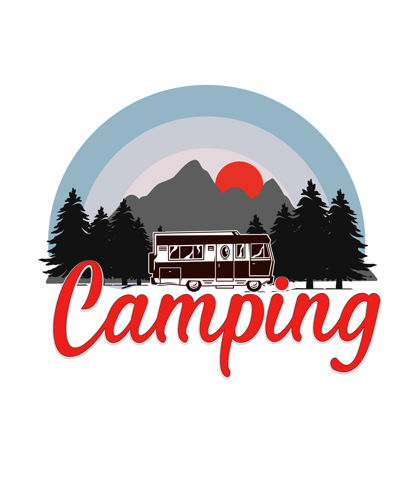 Camping 7 Ready To Press DTF Transfer
