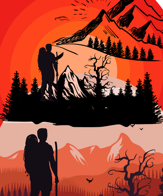 Camping Vector Illustration Ready To Press DTF Transfer