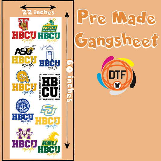 Campus Royalty Set Premade DTF Gangsheet