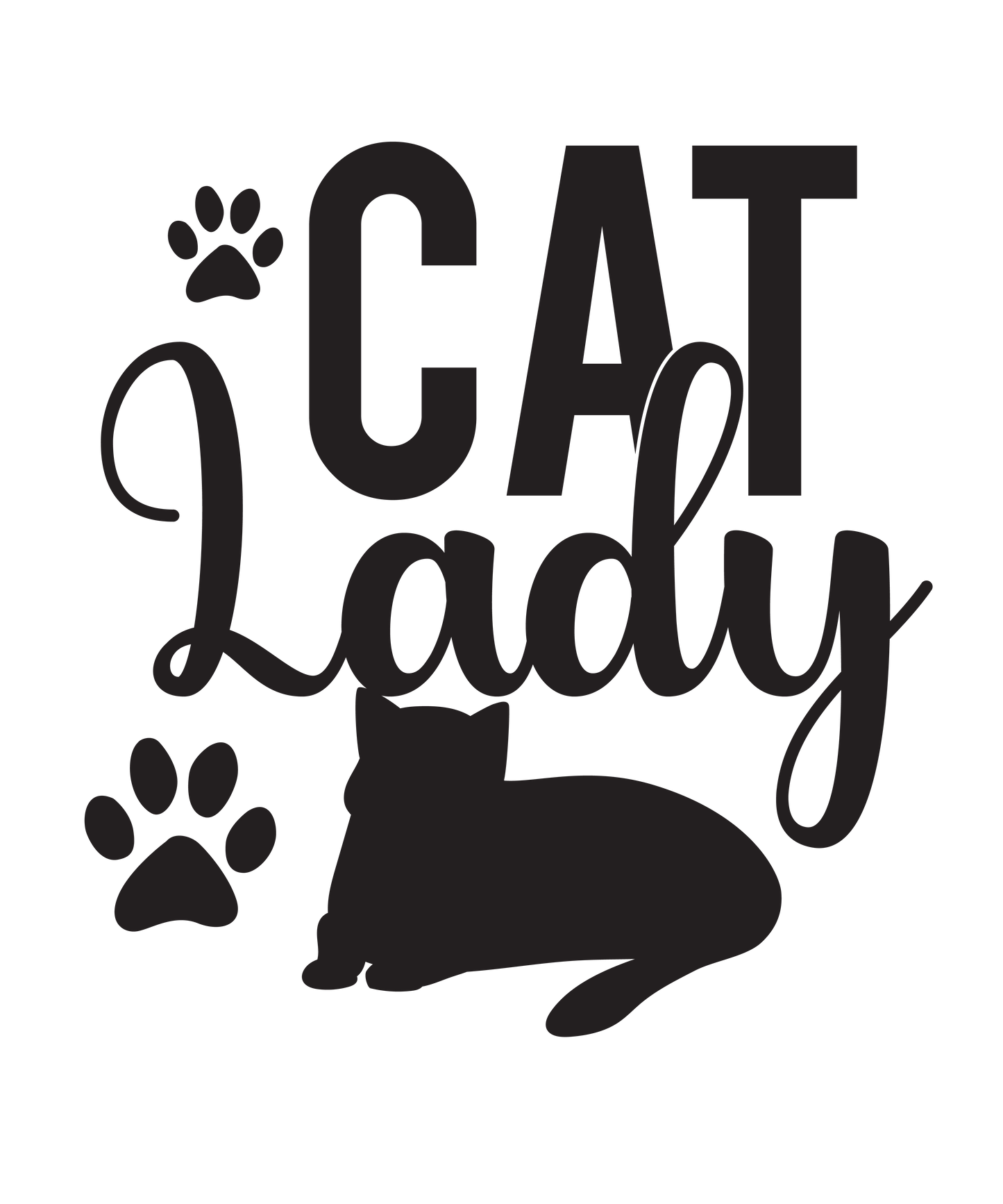 Cat Lady - Ready To Press DTF Transfer