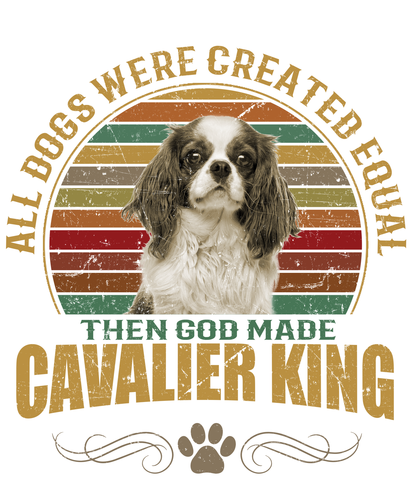 Cavalier King Dog Lover Unisex Men’s T-Shirt Ready To Press DTF Transfer
