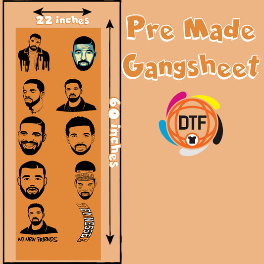 Champagne Papi Crew Premade DTF Gangsheet