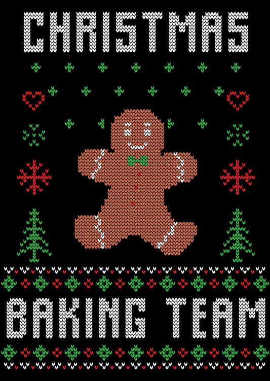 Christmas Baking Team Ugly Christmas Sweater Party Ready To Press DTF Transfer