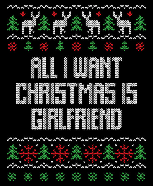 Christmas Girlfriend Ugly Christmas Sweater Party Ready To Press DTF Transfer