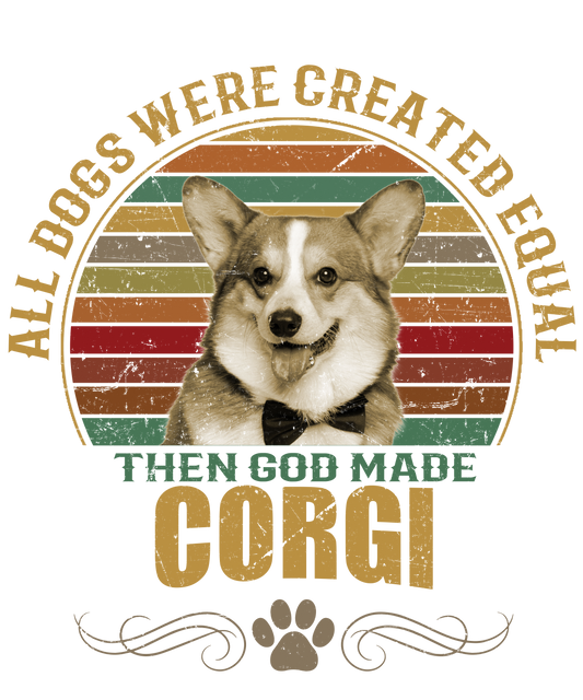 Corgi Dog Lover Unisex Men’s T-Shirt Ready To Press DTF Transfer