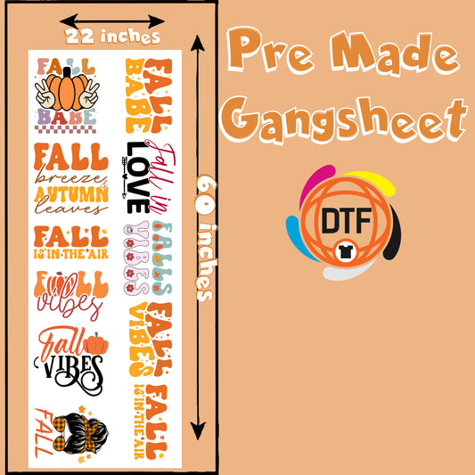 Cozy Harvest Gang Premade DTF Gangsheet