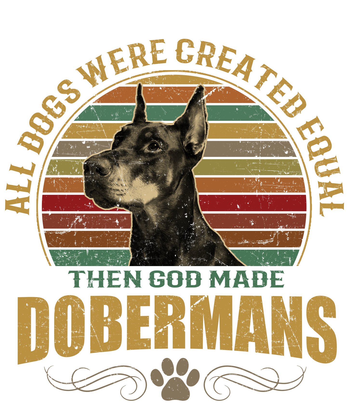 DOBERMANS Dog Lover Unisex Men’s T-Shirt Ready To Press DTF Transfer