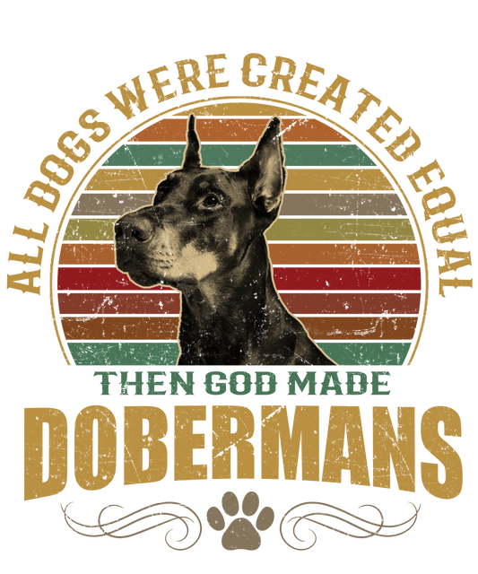 DOBERMANS Dog Lover Unisex Men’s T-Shirt Ready To Press DTF Transfer