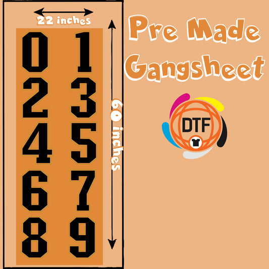 Digits Delight Premade DTF Gangsheet