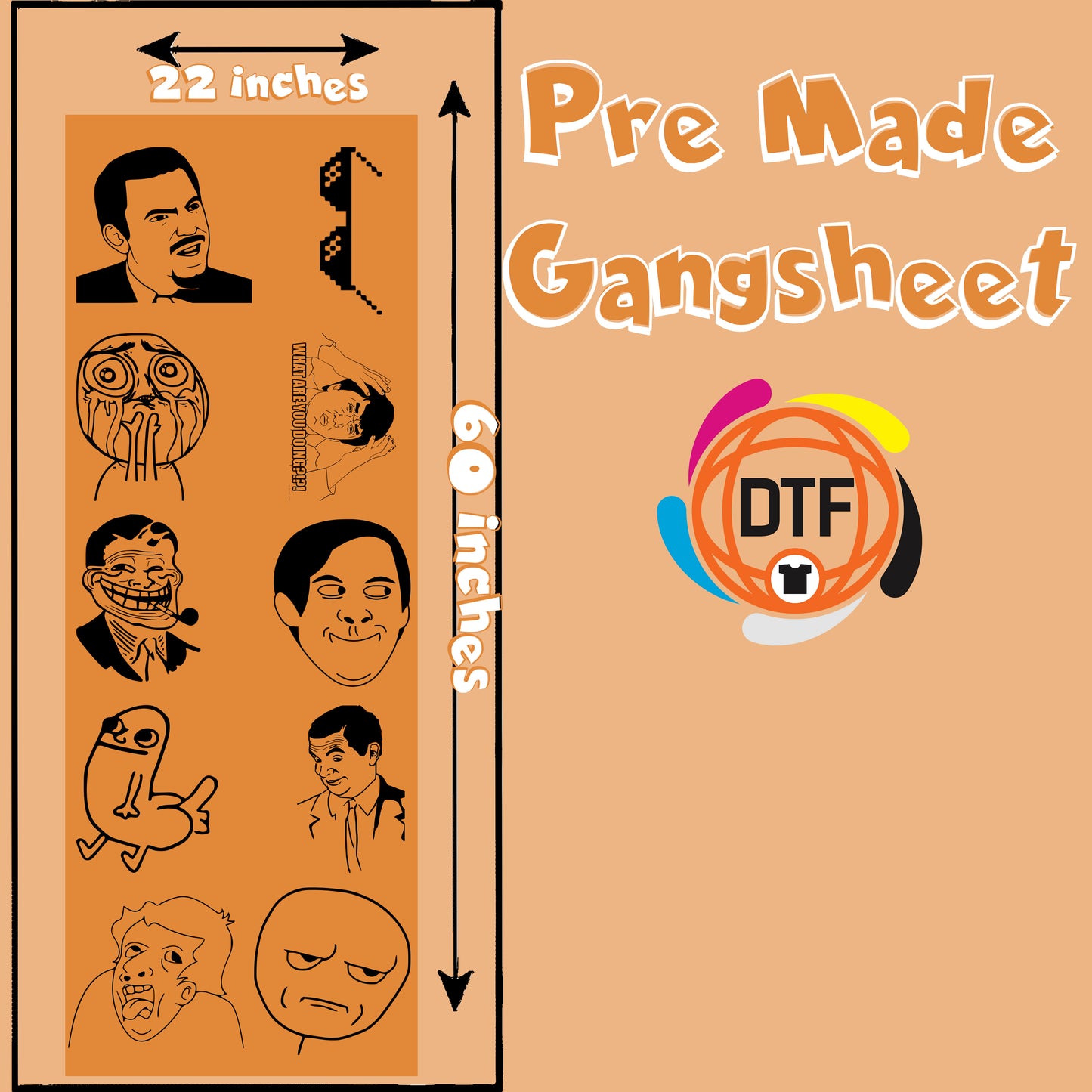 Epic Laughs Collective Premade DTF Gangsheet