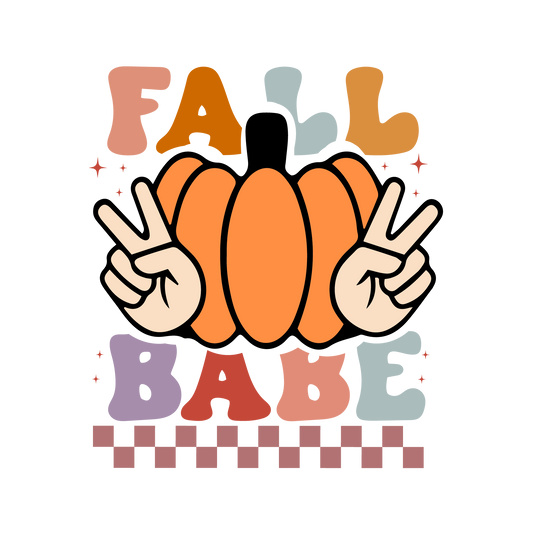 Fall Babe Retro Pumpkin Ready To Press DTF Transfer