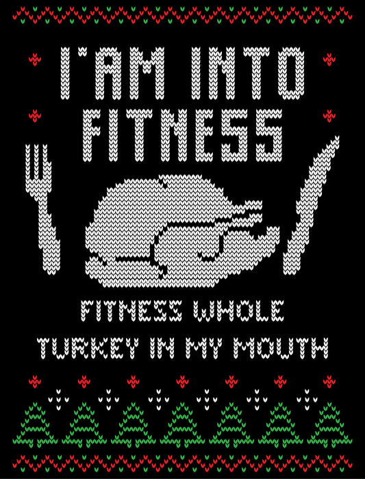 Fitness Whole Turkey In My Mouth Ugly Christmas Sweater Party Ready To Press DTF Transfer