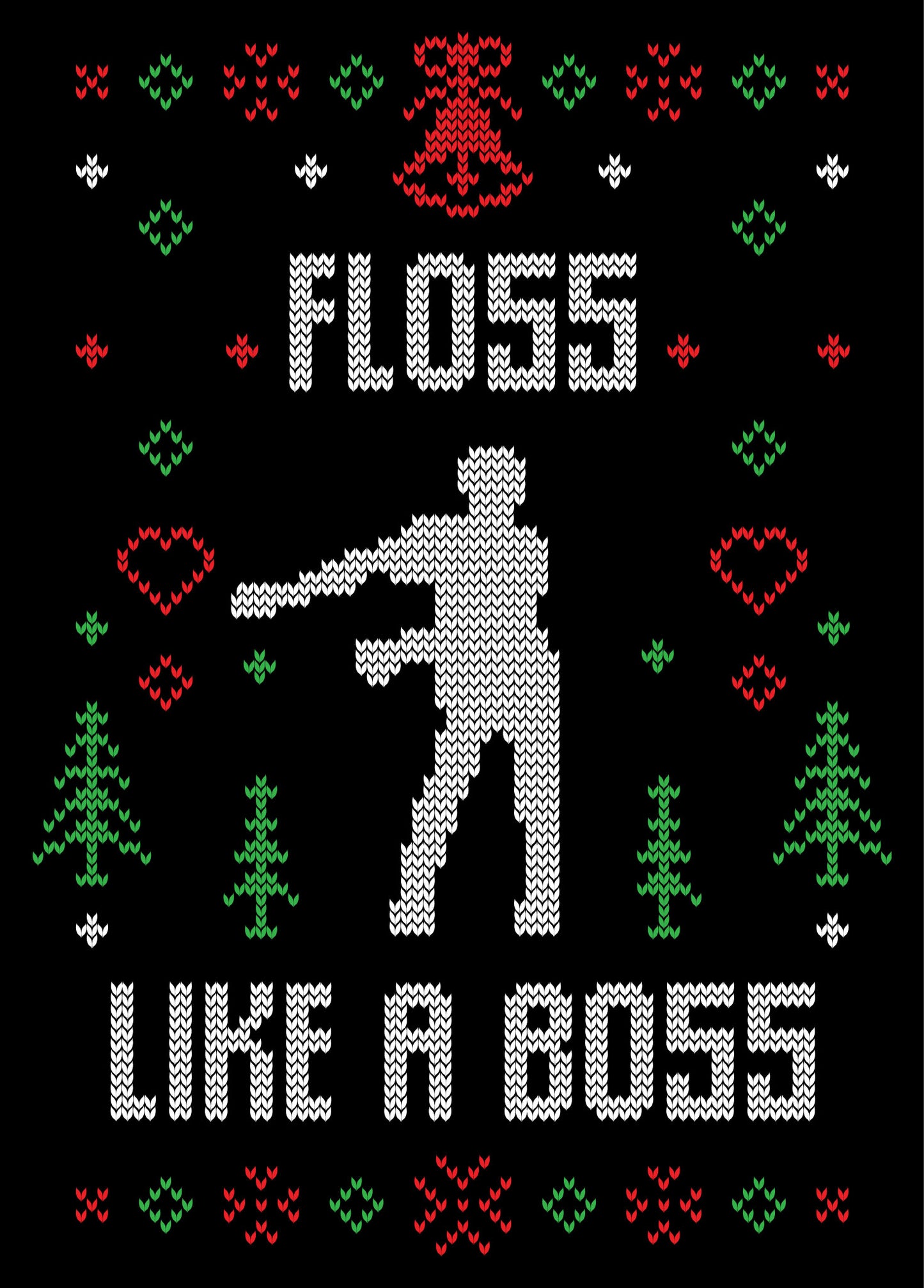 Floss Like A Boss Transparent SVG For Christmas Ugly Sweater Design Ready To Press DTF Transfer  Buy Bulk DTF   