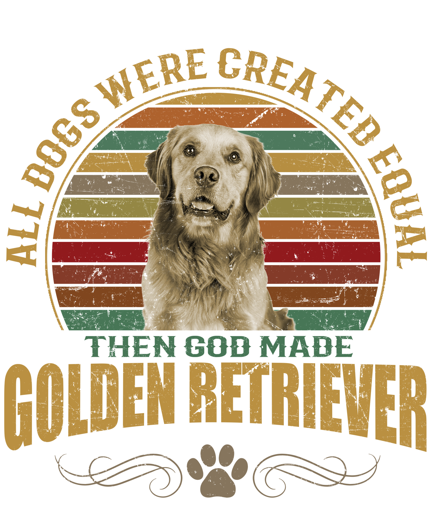 Golden Retriever Dog Lover Ready To Press DTF Transfer