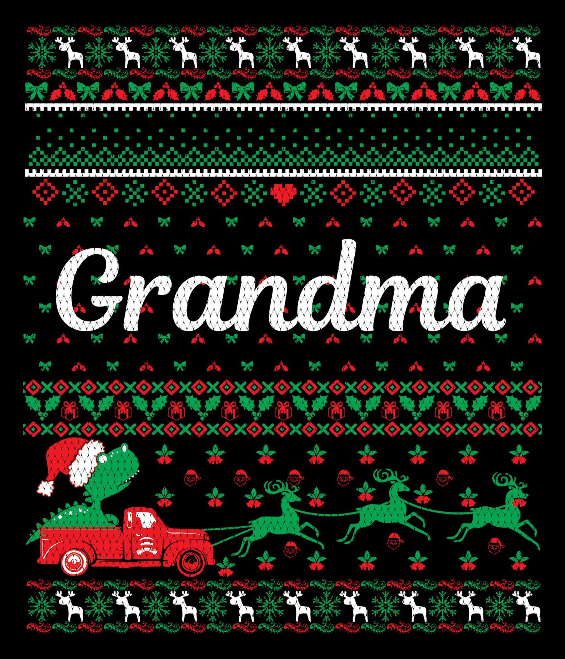 Grandma Christmas Ugly Sweater Party Ready To Press DTF Transfer  Buy Bulk DTF   