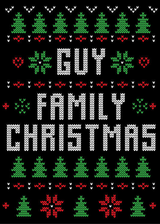 Guy Ugly Christmas Sweater Party Ready To Press DTF Transfer