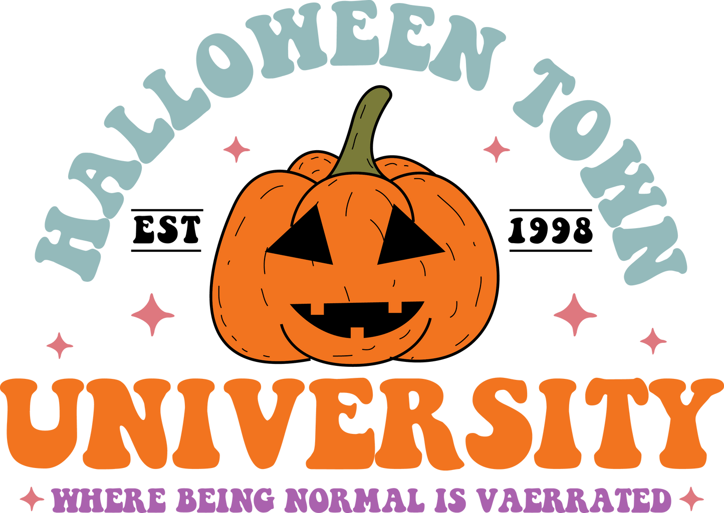 Halloween Town University Ready To Press DTF Transfer