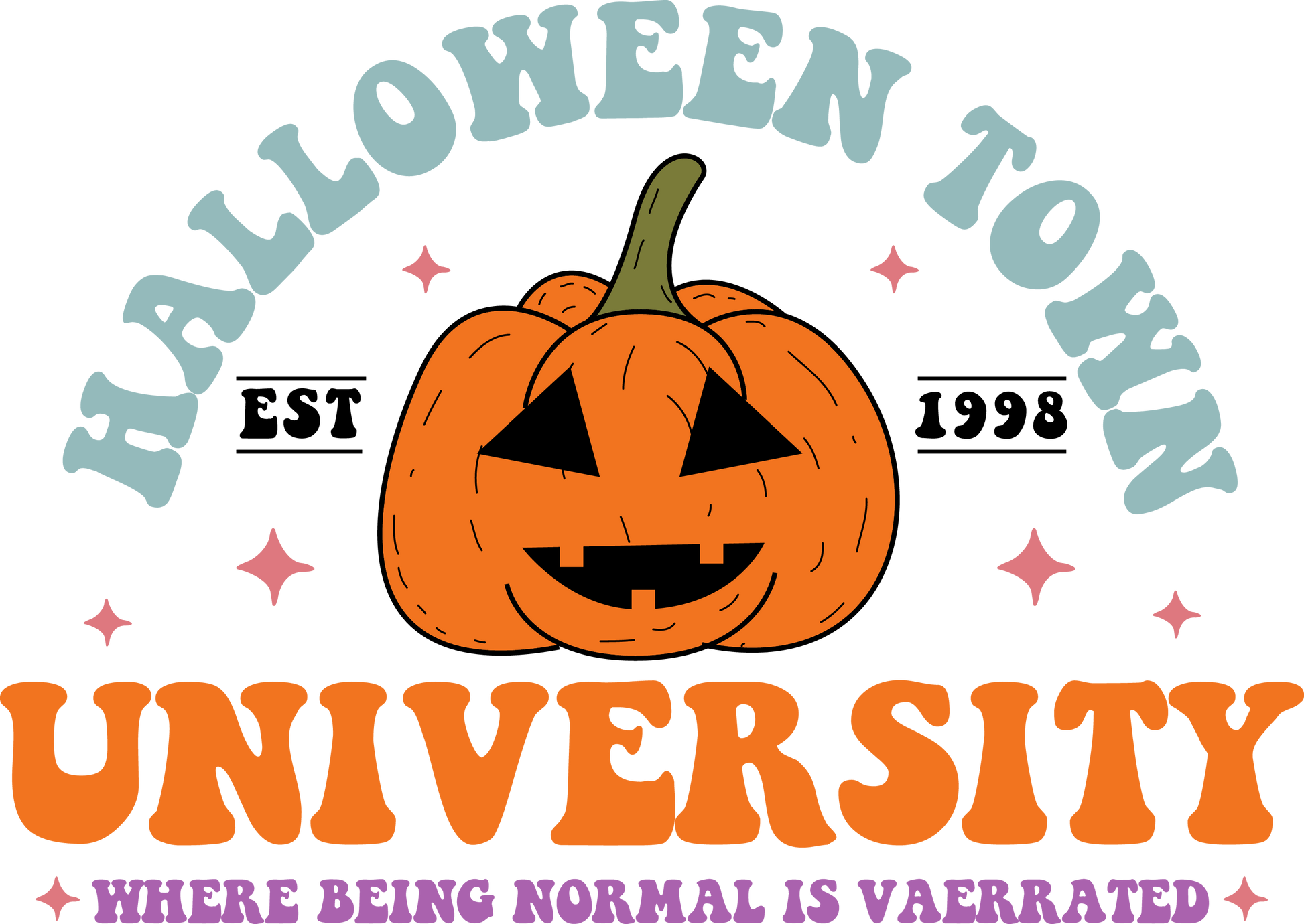 Halloween Town University Ready To Press DTF Transfer  Buy Bulk DTF   