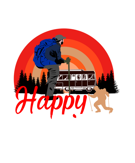 Happy Camping Ready To Press DTF Transfer