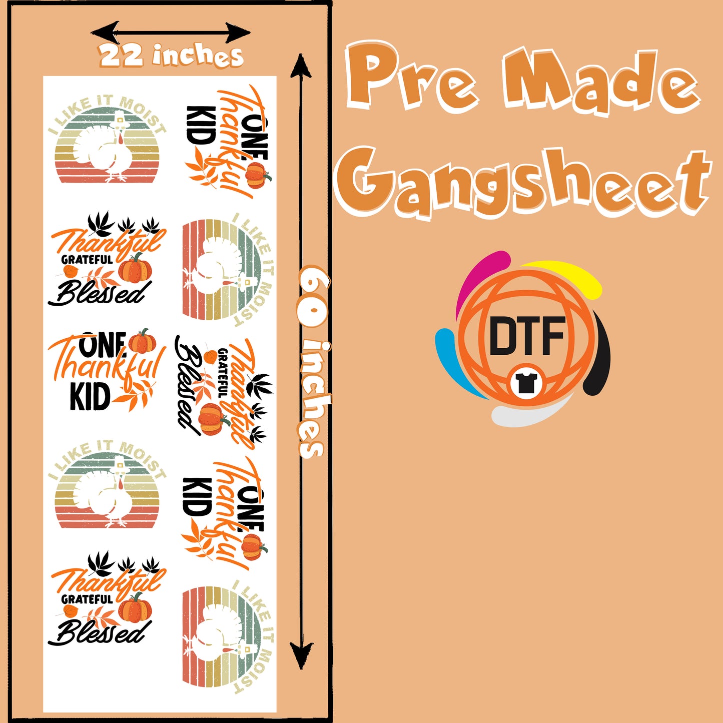 Harvest Harmony Crew Premade DTF Gangsheet