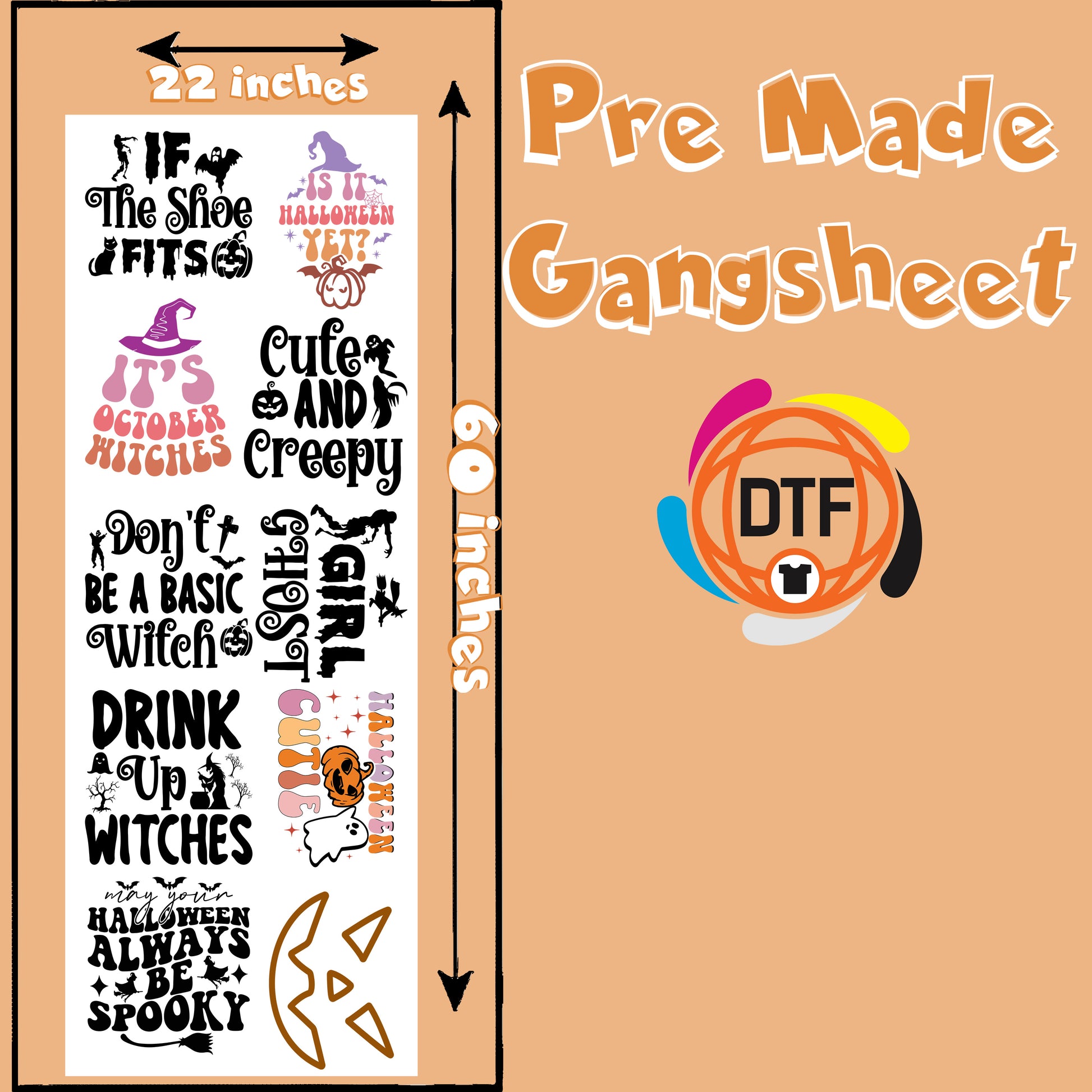 Haunted Crew Premade DTF Gangsheet