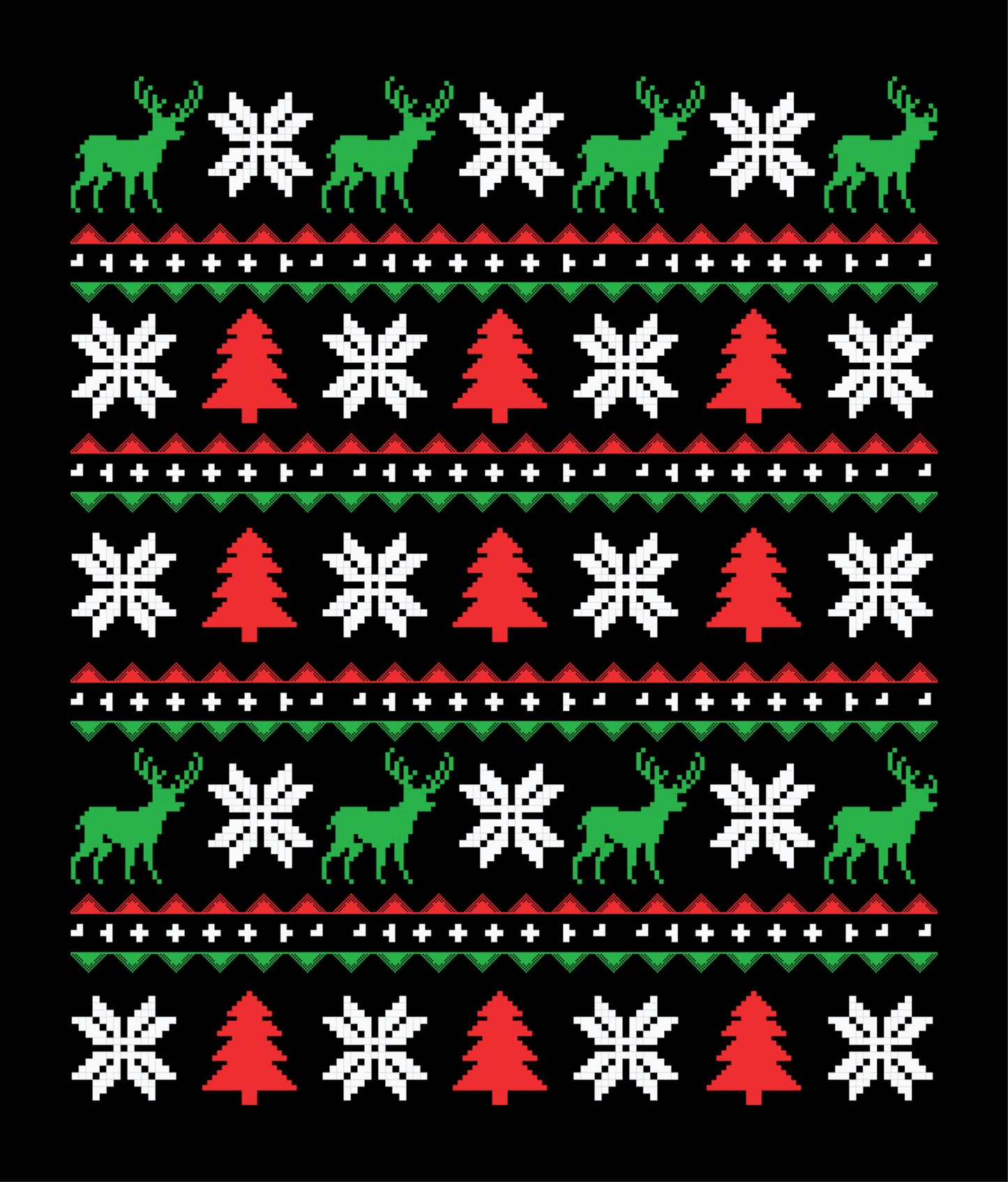 Holiday Patterns Christmas Ugly Sweater Party Ready To Press DTF Transfer