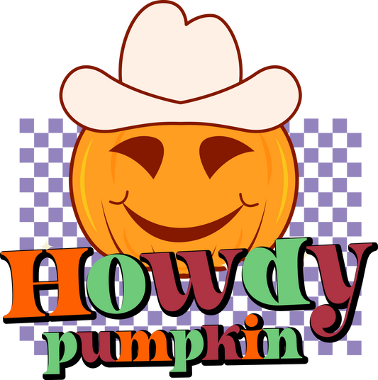 Howdy Pumpkin Ready To Press DTF Transfer