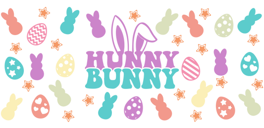 Hunny Bunny - UV DTF Libbey Glass Wrap