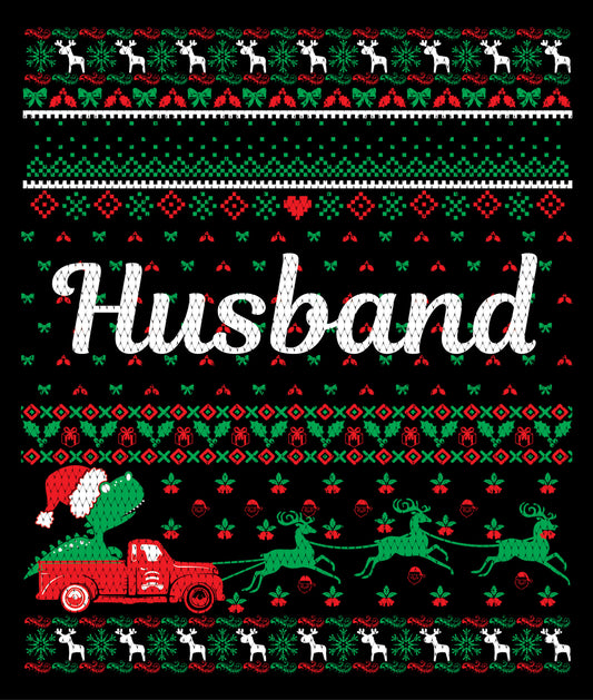 Husband Christmas Ugly Sweater Party Ready To Press DTF Transfer