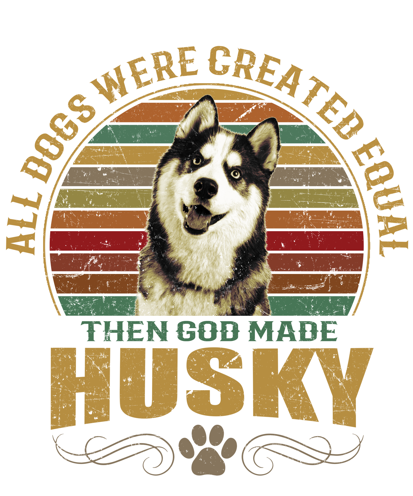 Husky Dog Lover Unisex Men’s T-Shirt Ready To Press DTF Transfer