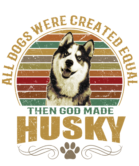 Husky Dog Lover Unisex Men’s T-Shirt Ready To Press DTF Transfer