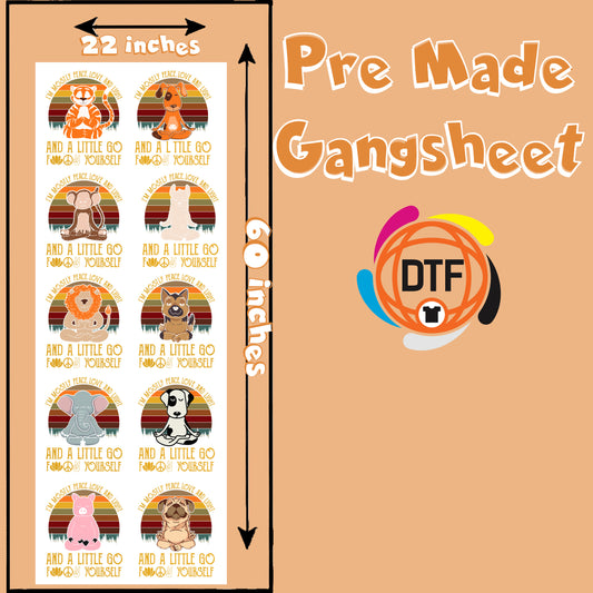 I'm Mostly Vibes Crew Premade DTF Gangsheet