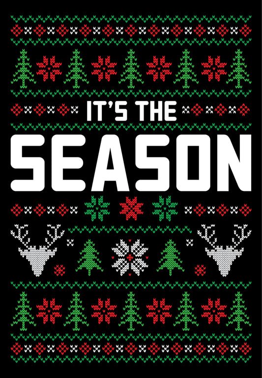 Its The Season Holiday Patterns Ugly Sweater Party Ready To Press DTF Transfer