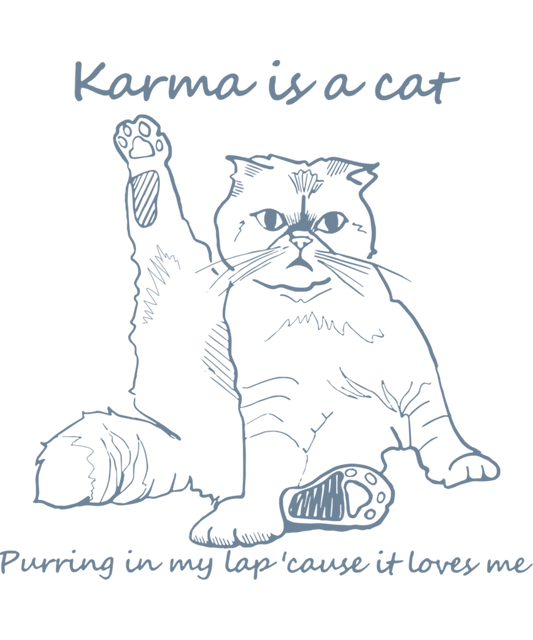 Karma is a cat - Ready To Press DTF Transfers