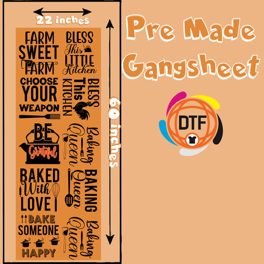 Kitchen Whiz Bundle Premade DTF Gangsheet