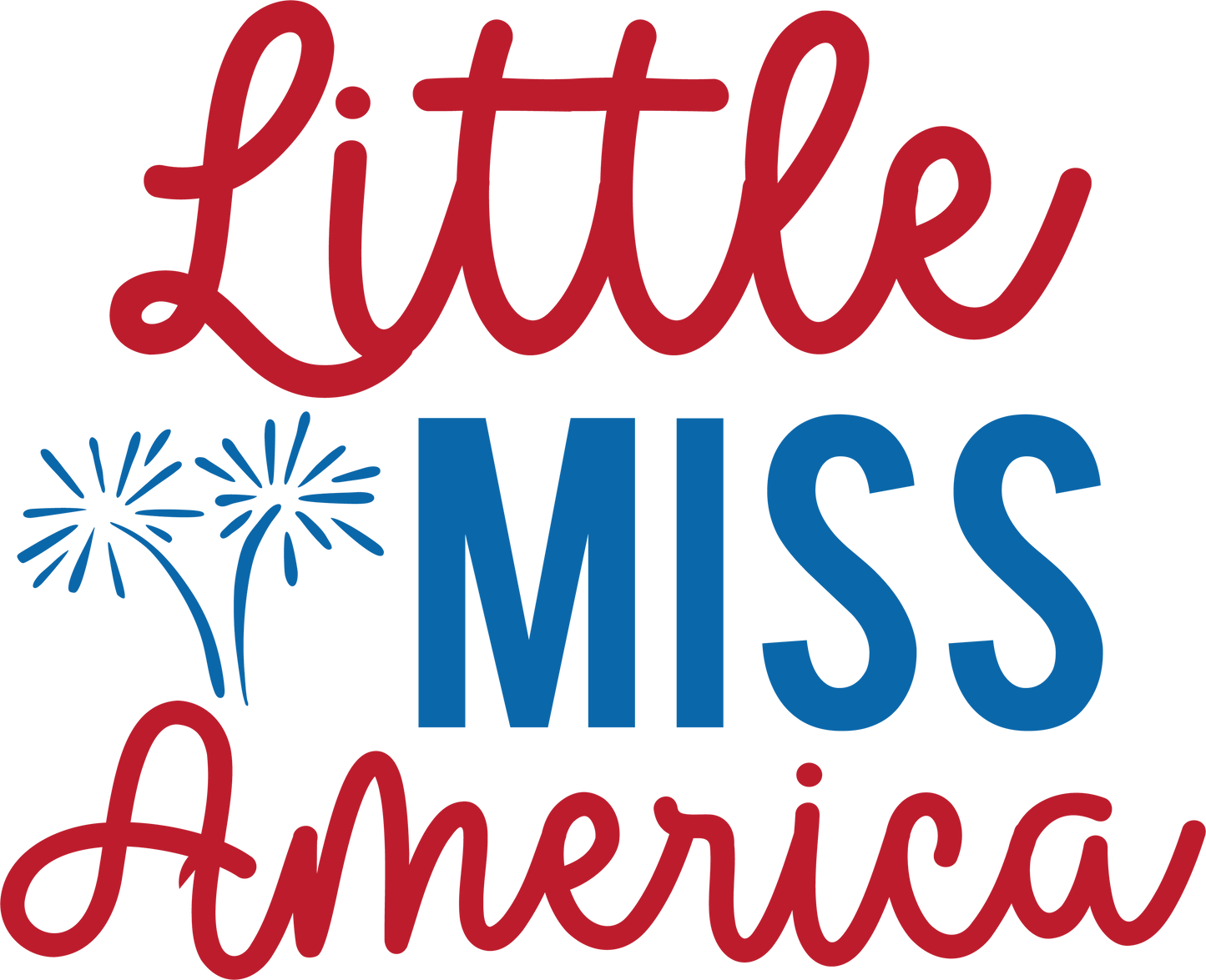 Little Miss America - 1140 Ready to Press DTF Transfer