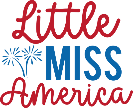 Little Miss America - 1140 Ready to Press DTF Transfer