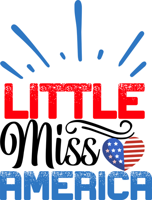 Little Miss America - 1143 Ready to Press DTF Transfer