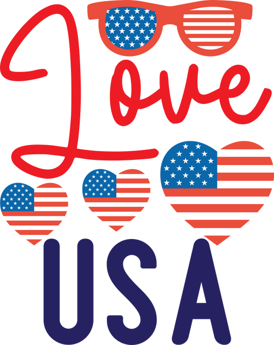 Love USA - 1153 Ready to Press DTF Transfer