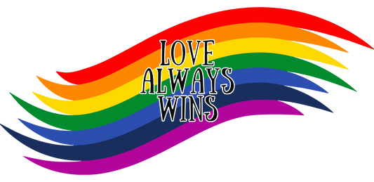 Love Wins Rainbow - UV DTF Libbey Glass Wrap