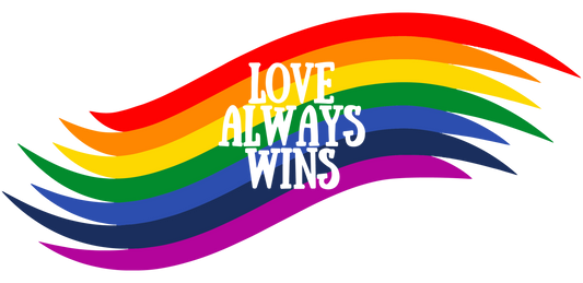 Love Wins Rainbow NL - UV DTF Libbey Glass Wrap