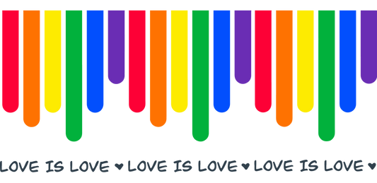 Love is Love Color - UV DTF Libbey Glass Wrap