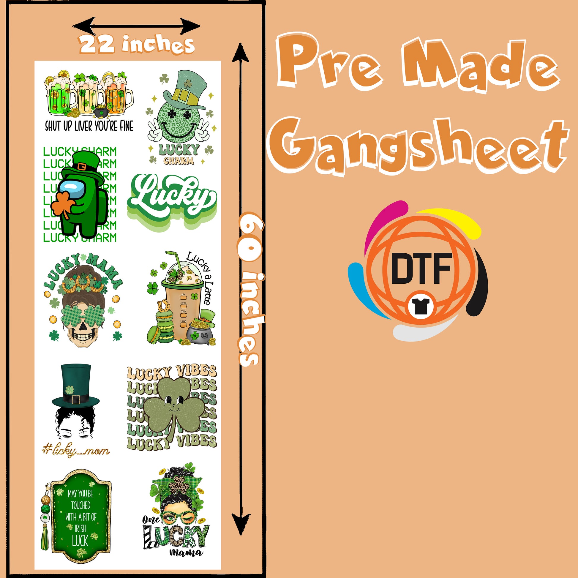 Lucky Leprechaun Crew Premade DTF Gangsheet