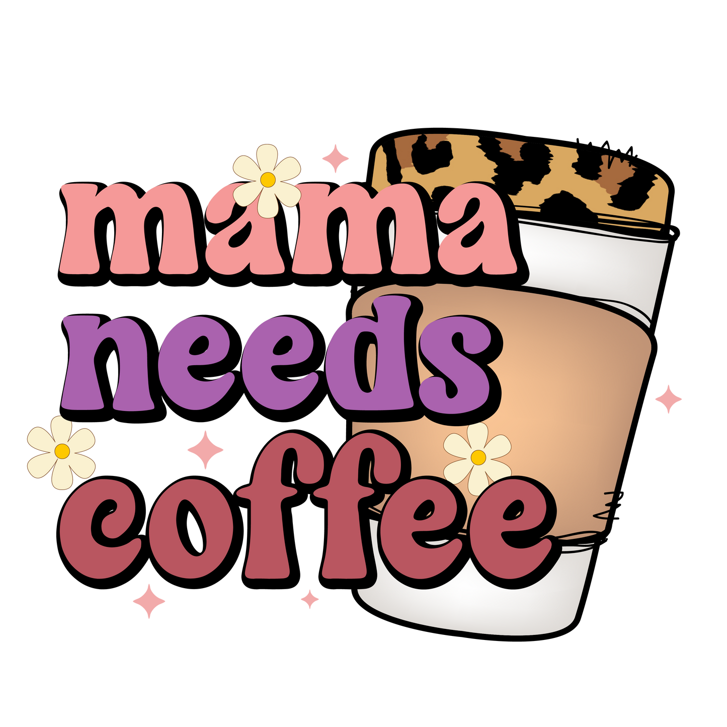 Mama Needs Coffee Ready To Press DTF Transfer  Buy Bulk DTF   