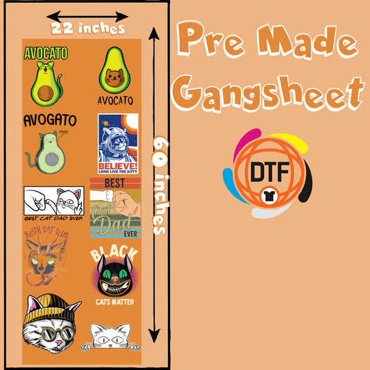 Meowgical Crew Premade DTF Gangsheet