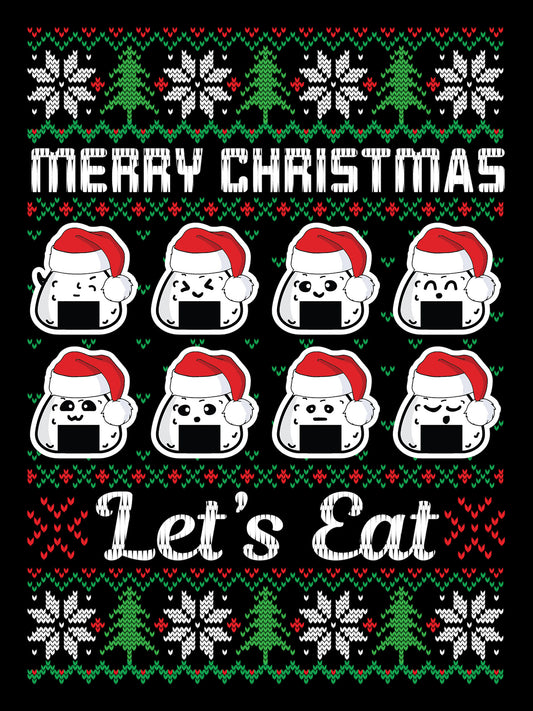 Merry Christmas Lets Eat Christmas Ugly Sweater Party Ready To Press DTF Transfer