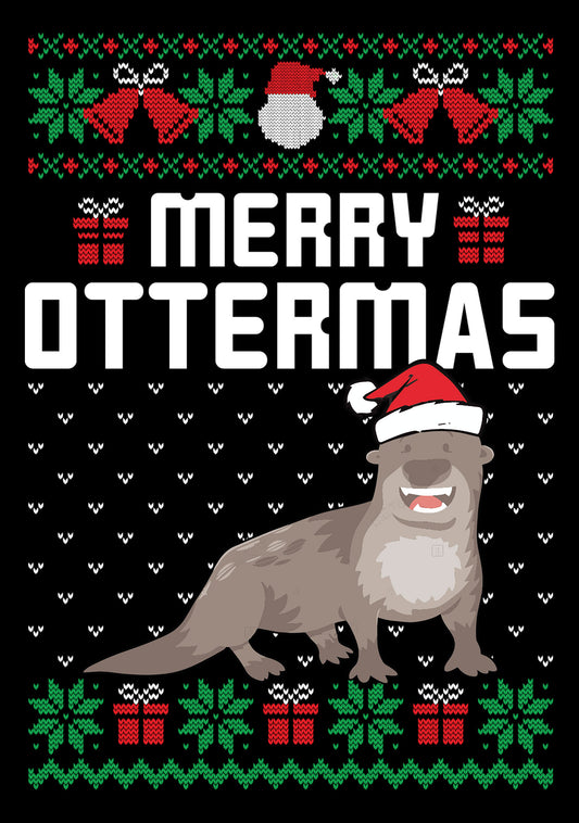 Merry Ottermas Ugly Sweater Party Ready To Press DTF Transfer